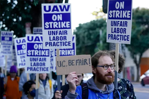 美国加州大学多所学校爆发大罢工！